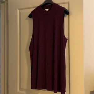 Purple long tank top